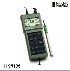 哈纳仪器&哈纳酸度计PH计HI98185(哈纳HANNA)高精度防水型pH/ORP/ISE/温度测定仪